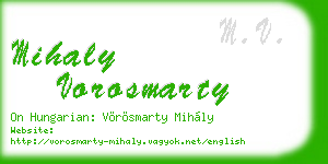 mihaly vorosmarty business card